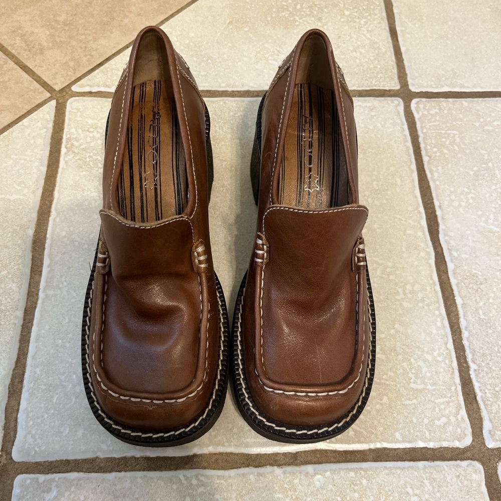 Vintage Aldo heeled loafers